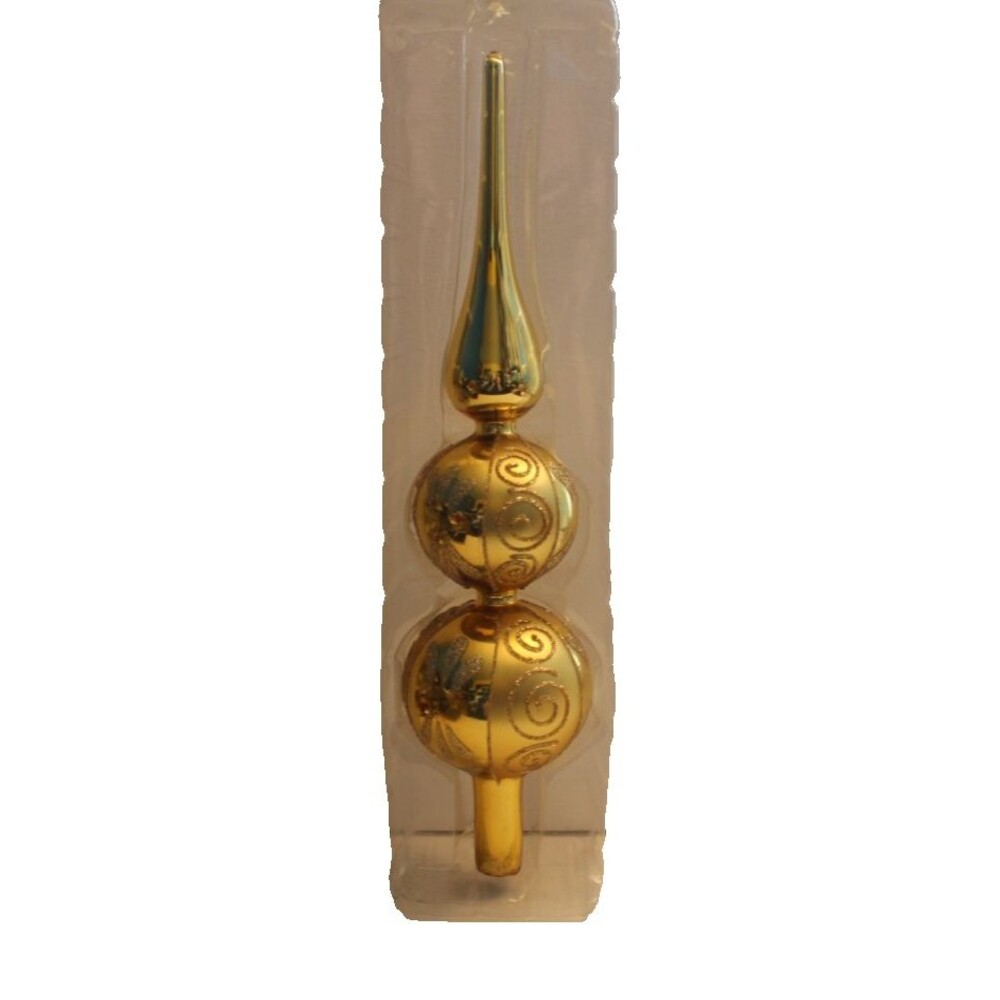 Vintage Style December Home Handcrafted Glass Tree Topper